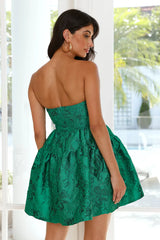 Silhouette Of Dreams Strapless Mini Dress Green