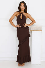 Mango Mojito Halter Maxi Dress