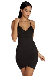 Star Gazing Glitter Mini Dress