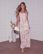 Whimsy Grace Floral Slip Maxi Dress