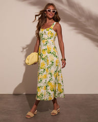 Florenza Printed A-Line Midi Dress