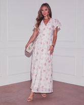 Lorrie Floral Jacquard Maxi Dress
