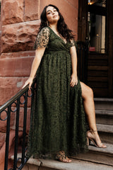 Marseille Embossed Maxi Dress | Olive