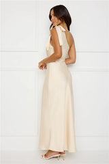 Night Of Distinction One Shoulder Satin Maxi Dress