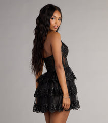 Katy Corset Tulle Skater Dress