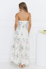 Sunset Whispers Strapless Maxi Dress