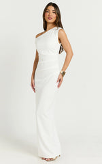 Genie Maxi Dress - Off The Shoulder Dress in White