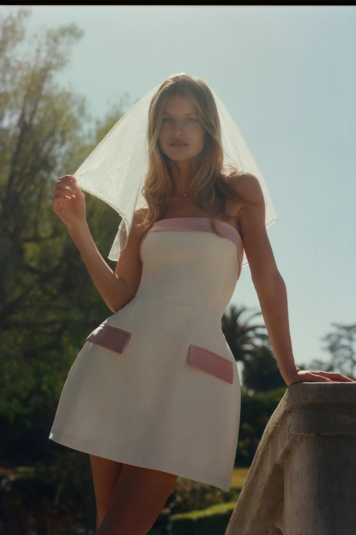 Majestic Masquerade Mini Dress White