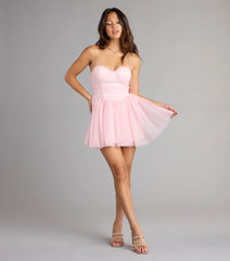 Sweet Flirt Tulle Corset Skater Dress