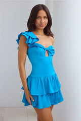 Dazzle Me One Shoulder Satin Mini Dress