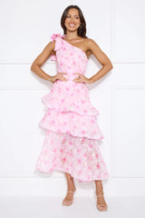 Sunshine Eyes One Shoulder Maxi Dress