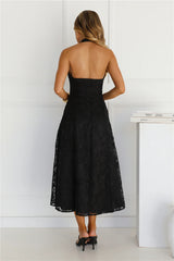 Disco Daze Halter Midi Dress