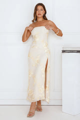 Iconic Influence Strapless Mesh Maxi Dress