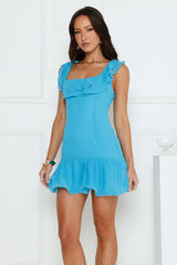 Coral Dreamscape Off Shoulder Mini Dress