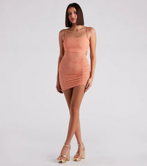 Major Shine Glitter Knit Mini Dress