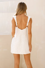 Dazzle Diaries Sequin Mini Dress White