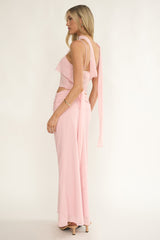 Serrita Gathered Waist Maxi Skirt Blush
