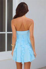 Imagine It Strapless Mini Dress Blue