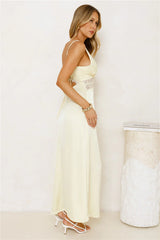 Softly In Season Satin Maxi Dress