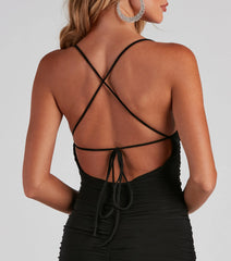 Sleek And Sultry X-Back Mini Dress