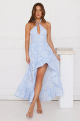 Sunbeam Shell Halter Maxi Dress