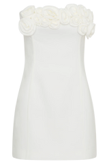 Brooks Rose Mini Dress - White