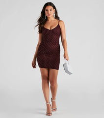 Kylie Rhinestone Mesh Mini Dress