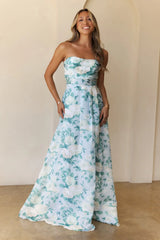 Elegant Essence Strapless Maxi Dress