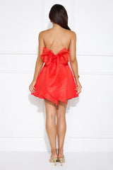 Luxury Unfolded Strapless Mini Dress