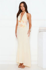 Silver Lining Love Halter Maxi Dress