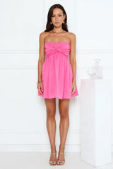Sunset Wanderlust Strapless Mini Dress Pink
