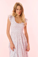 Chessie Cotton Floral Maxi Dress