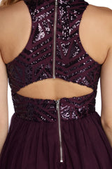 Jaiden Sequin Chevron Dress