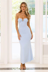 Simple Sunshine Strapless Maxi Dress