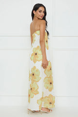 Sunlight’S Embrace Strapless Maxi Dress