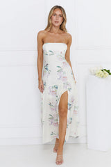 Sunset Whispers Strapless Maxi Dress