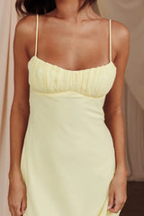 Nerida Twist Back Maxi Dress Lemon