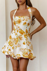 Rosebud Wishes Halter Mini Dress Cream