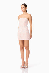 Kiki Strapless Mini Dress in Pink