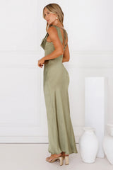Crystal Luxe Satin Maxi Dress