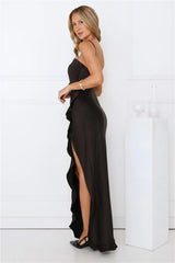 Rosewater Kiss Satin Maxi Dress