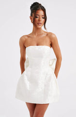 Elenora Mini Dress - BLUSH/IVORY