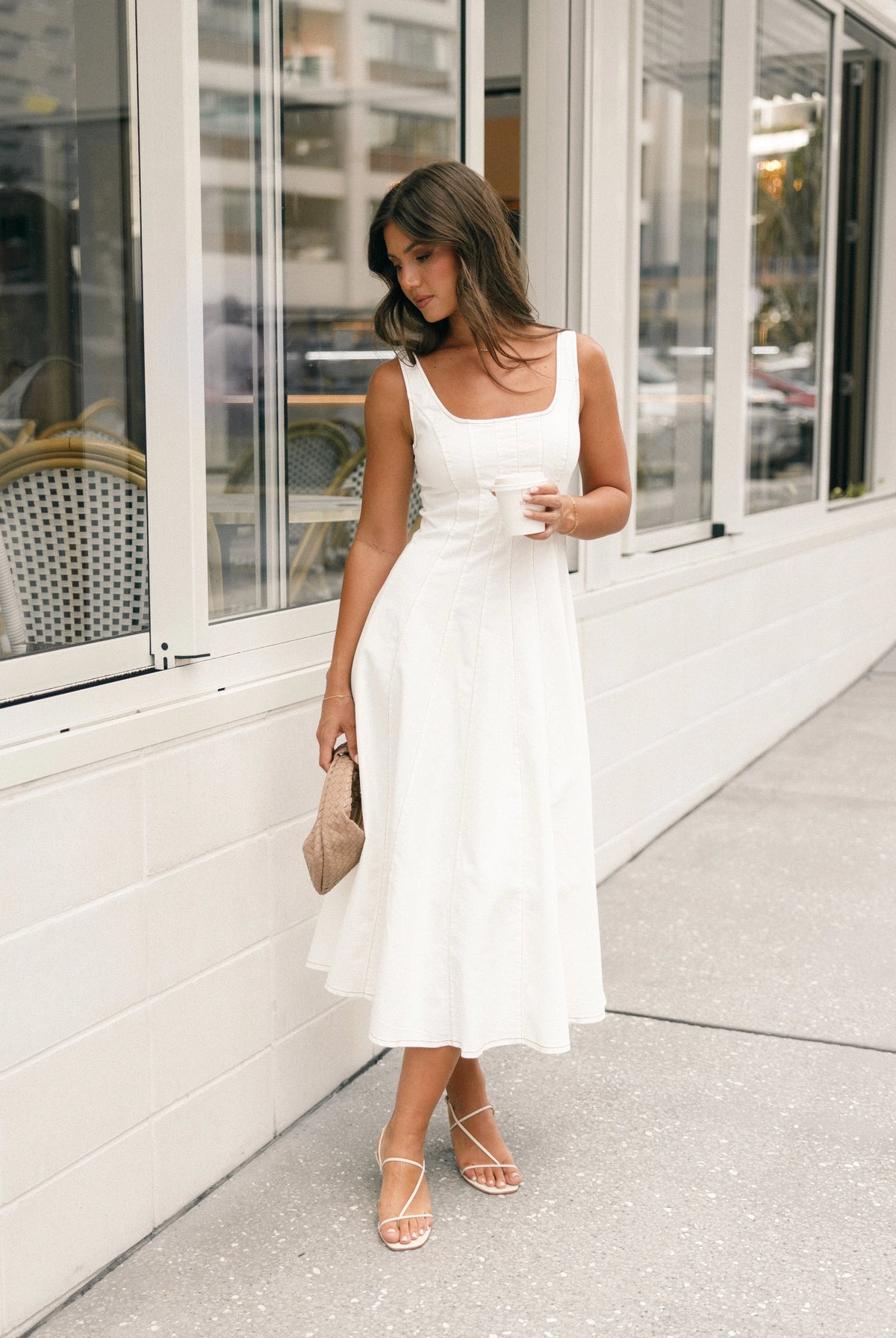 Una Midi Dress - White