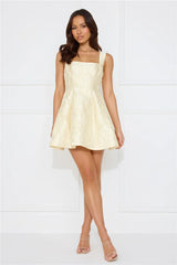 Elite Silhouette Mini Dress Yellow