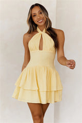 Enchanted Evenings Halter Mini Dress