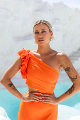 In These Moments One Shoulder Maxi Dress