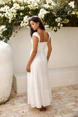 Party Favour Maxi Dress White