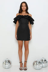 Love On Lock Off Shoulder Mini Dress White