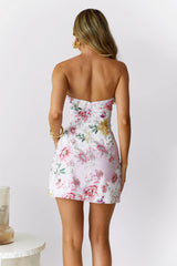 Floral Reverie Strapless Mini Dress Floral