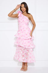 Sunshine Eyes One Shoulder Maxi Dress